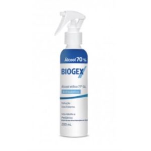 ALCOOL 70 LIQUIDO COM PULVERIZADOR BIOGEX (FR C/200ML)
