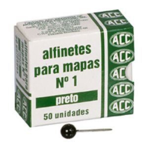 ALFINETE PARA MApa N.01 PRETO (CX COM50) (07074)