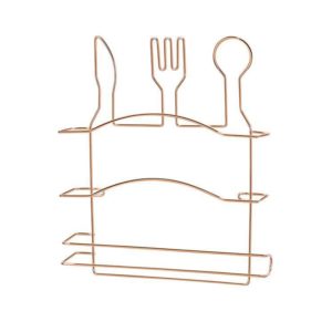 ARTHI - SUPORTE PARA03 ROLOS TOALHA QUERIDA ROSE GOLD em Pedra Bela SP