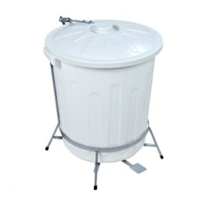 CESTO FECHADO COM. PEDAL 30L BRANCO PAROLAR