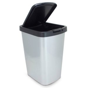 CESTO PARA LIXO LABEL  PLAST/INOX COM TAMPA 9LTS em Pedra Bela SP