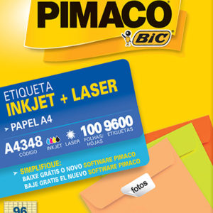 ETIQUETA PIMACO A4 4348 170X310 100 FOLHAS