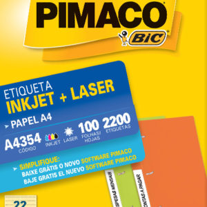 ETIQUETA PIMACO A4 4354 254X9900 100 FOLHAS
