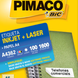 ETIQUETA PIMACO A4 4362 33,9X99,0 100 FOLHAS