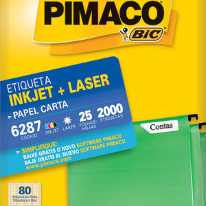 ETIQUETA PIMACO CR-6287 127X444 25 FOLHAS