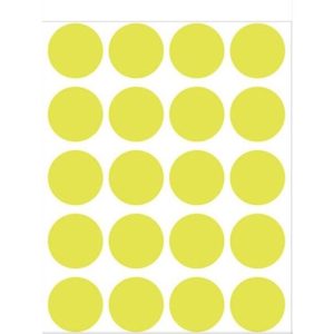 ETIQUETA REDONDA AMAR. FL 15MM (PCT COM210)(60394) em Pedra Bela SP