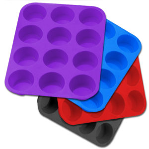 FORMA DE SILICONE PARA CUPCAKE (12 LUGARES)KE HOME