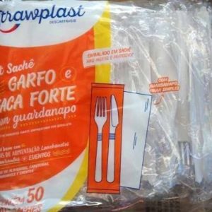 KIT SACHÊ GARFO/FACA FORTE BR. COM250 KTS STRAW