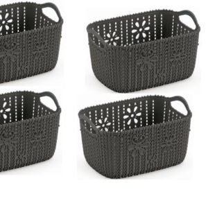 MONTE LIBANO - CESTA FLORAL CINZA 14L em Pedra Bela SP