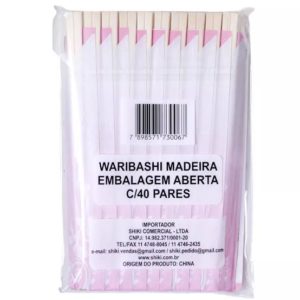 ORIENTAL - WARIBASHI MADEIRA COM 40 paRES
