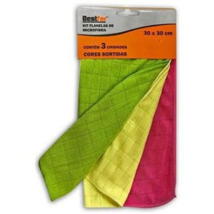 PANO MICROFIBRA MULTIUSO 30X30CM (PCT COM3) em Pedra Bela SP