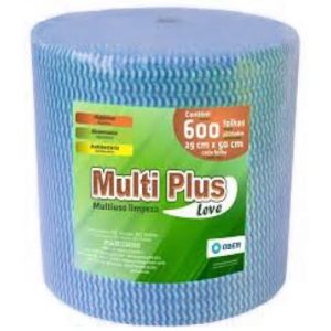 PANO PARA LIMPEZA MULTIUSO ROLO COM300M AZUL     (600 PANOS) em Pedra Bela SP