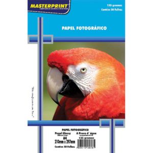 PAPEL FOTOGRAFICO INKJET A4 GLOSSY 135G (PCT C/50)