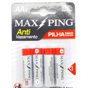 PILHA AAA MAX PING PCT COM 4 em Pedra Bela SP