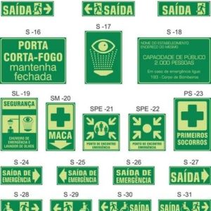 PLACA DE SINALIZAÇÃO *INOX FOTOLUMIN. 150X150MM em Pedra Bela SP