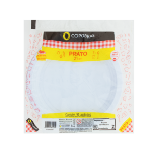 PRATO DE PLÁSTICO RASO  N.21 BRANCO COM10 (CX COM 50PCT) em Pedra Bela SP