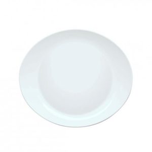 PRATO VIDRO BR OVAL 26CM RASO OPALINE