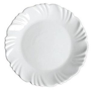 PRATO VIDRO PETALA BR RASO 19CM SOBRE  OPALINE em Pedra Bela SP