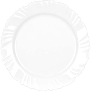 PRATO VIDRO PETALA BR RASO 22CM REFEI OPALINE