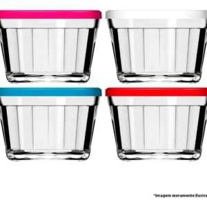TIGELA DE VIDRO AMERICANO 600ML COM TAMPA